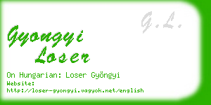gyongyi loser business card